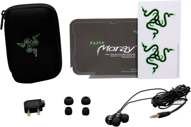 Alt view image 4 of 5 - Razer Moray 3.5mm Connector Canal Black Noise Isolating Gaming Headphone