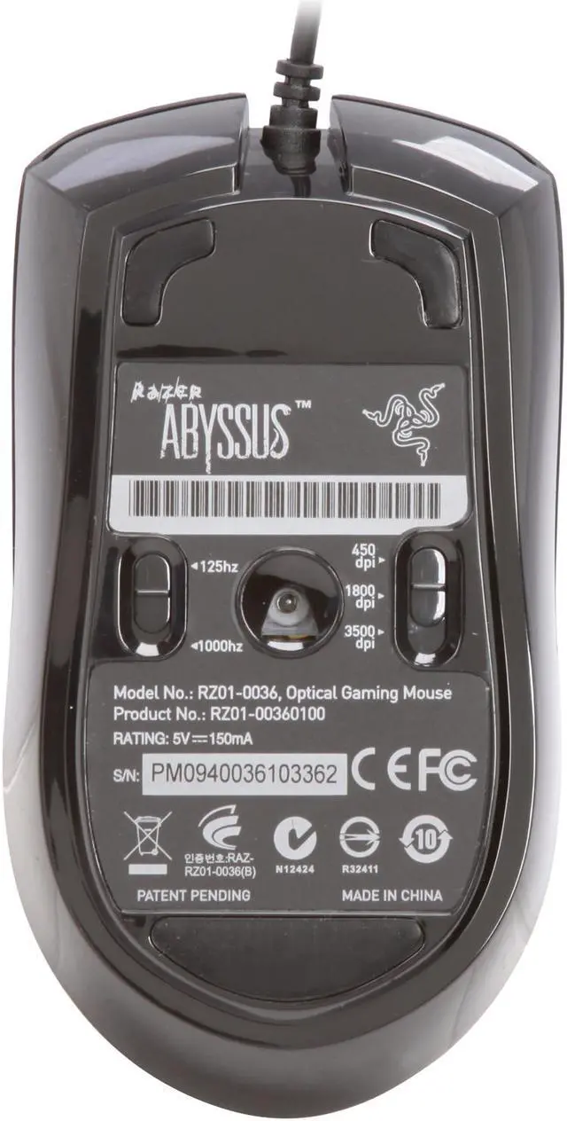 Alt view image 4 of 5 - RAZER Abyssus RZ01-00360100-R3U1 Wired Optical High Precision Gaming Mouse - Black