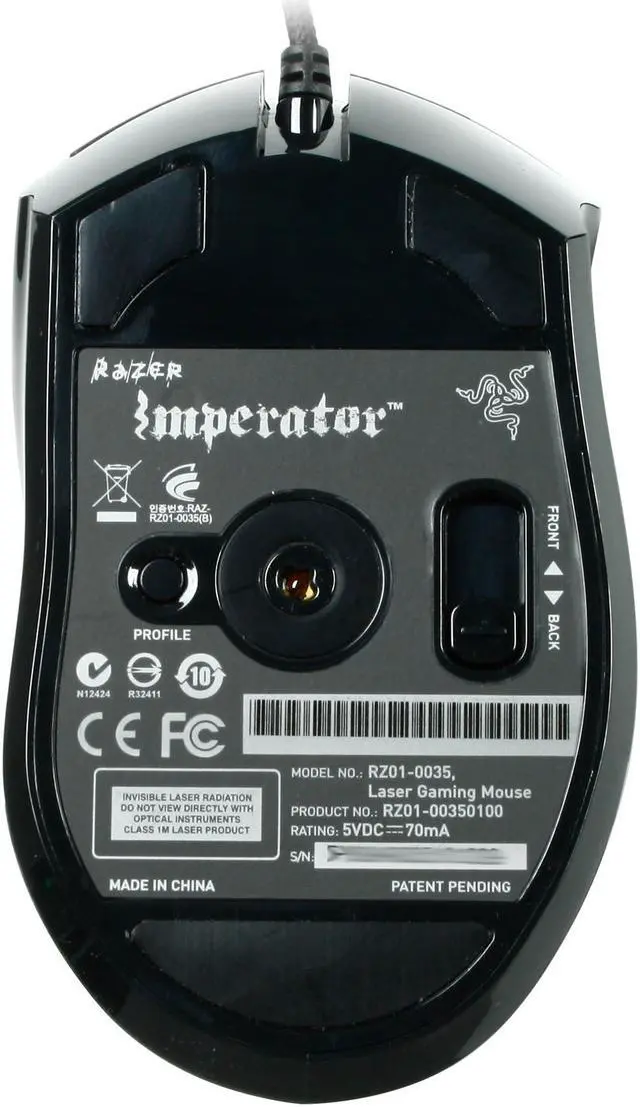 Alt view image 4 of 5 - RAZER Imperator Black 7 Buttons USB Wired Laser Ergonomic Gaming Mouse