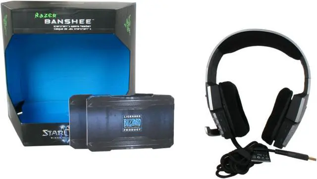 Alt view image 6 of 6 - RAZER Circumaural Banshee StarCraft II Gaming Headset