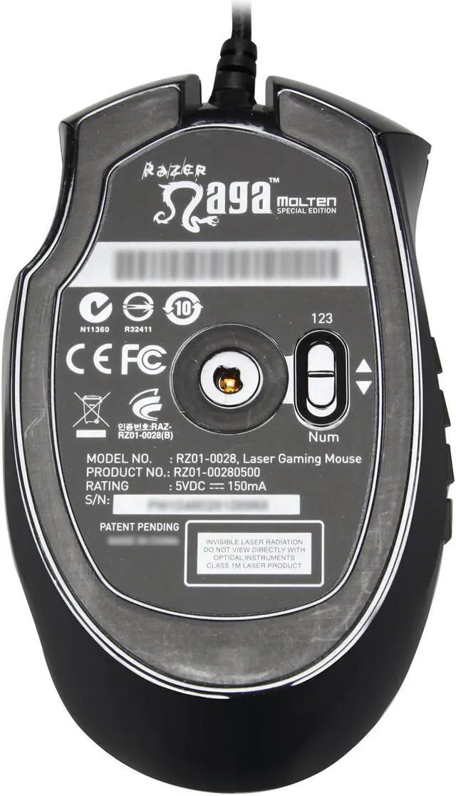 Alt view image 4 of 5 - Razer Naga Molten MMO PC Gaming Mouse