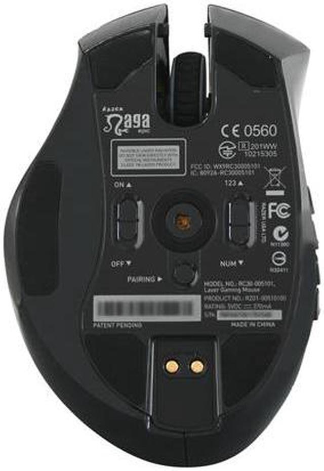 Alt view image 7 of 11 - Razer Naga Epic Rechargable Wireless MMO PC Gaming Mouse