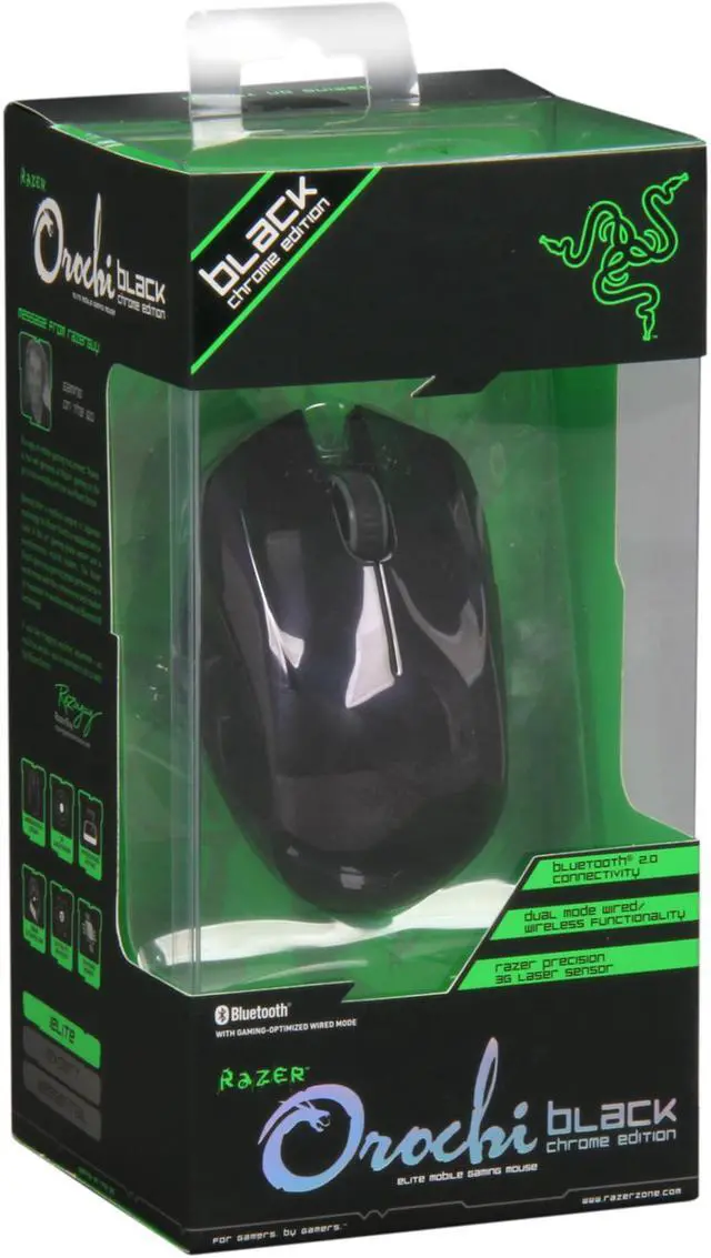 Alt view image 6 of 6 - RAZER Orochi Black Chrome Edition RZ01-00300200-R3M1 5 Buttons 1 x Wheel USB Bluetooth Wireless Laser 4000 dpi Mouse