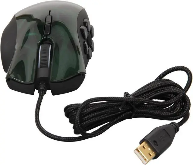 Alt view image 6 of 6 - RAZER Naga Hex Wired USB Gaming Mouse - Green