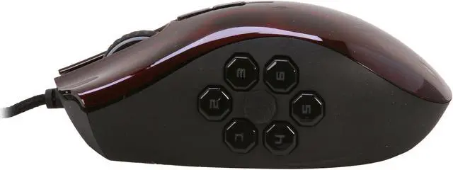 Alt view image 4 of 5 - RAZER Naga Hex Wired USB Gaming Mouse - Red