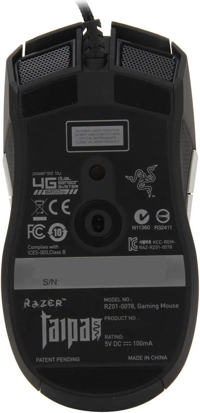 Alt view image 3 of 5 - RAZER Taipan USB Gaming Mouse - Black
