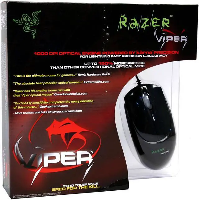 Alt view image 2 of 6 - RAZER Viper 897126000041 Black 3 Buttons 1 x Wheel USB Optical Mouse