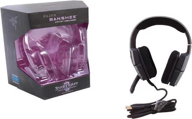 Alt view image 6 of 6 - Razer Banshee StarCraft II Heart of The Swarm Over Ear Gaming Headset