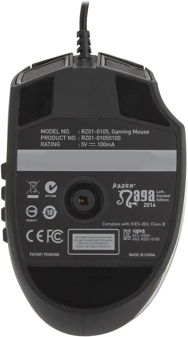 Alt view image 5 of 6 - RAZER Naga USB MMO Gaming Mouse - Left-Handed Edition