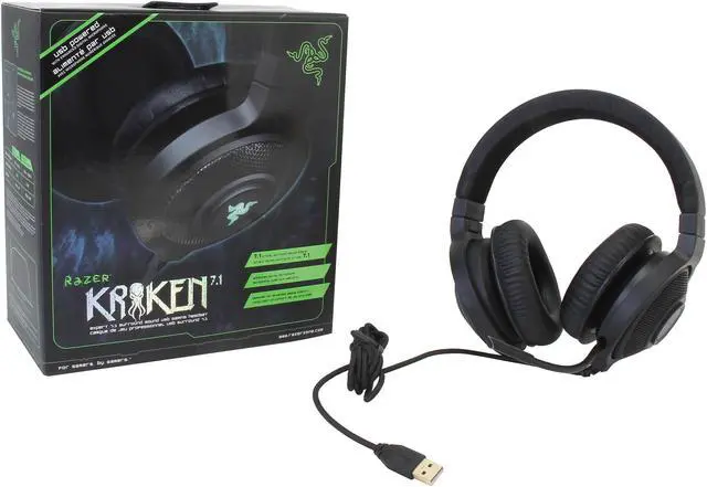 Alt view image 6 of 6 - Razer Kraken 7.1 Surround Sound USB Over Ear Gaming Headset