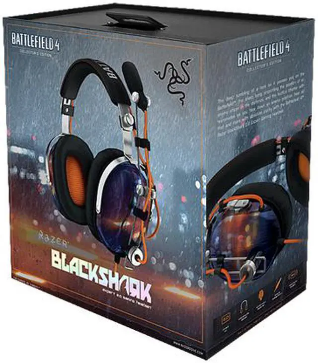 Alt view image 7 of 8 - Battlefield 4 Razer BlackShark Over Ear Noise Isolating PC Gaming Headset