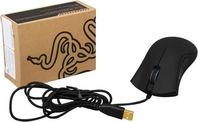 Alt view image 5 of 5 - RAZER DeathAdder 2013 Black 5 Buttons 1 x Wheel USB Wired Optical Essential Ergonomic Gaming Mouse