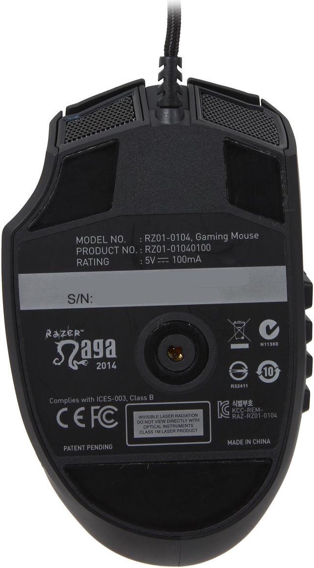 Alt view image 4 of 5 - RAZER Naga 2014 Black 19 Buttons Tilt Wheel USB Wired Laser Expert MMO Gaming Mouse