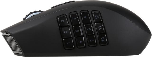 Alt view image 3 of 7 - RAZER Naga Epic Chroma RZ01-01230100 Black 19 Buttons Tilt Wheel USB Wired / Wireless Laser MMO Gaming Mouse