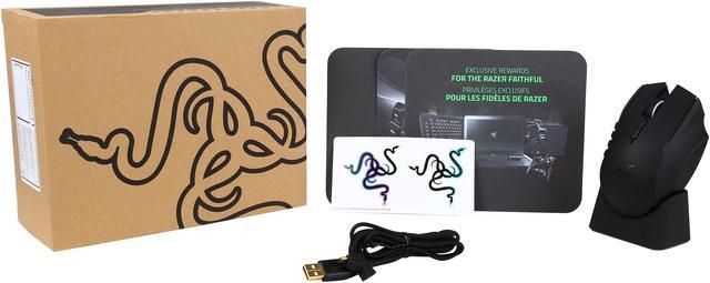 Alt view image 7 of 7 - RAZER Naga Epic Chroma RZ01-01230100 Black 19 Buttons Tilt Wheel USB Wired / Wireless Laser MMO Gaming Mouse