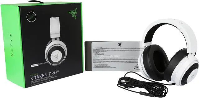 Alt view image 8 of 7 - Razer Kraken Pro V2 - Oval Ear Cushions - Analog Gaming Headset for PC, Xbox One and Playstation 4, White