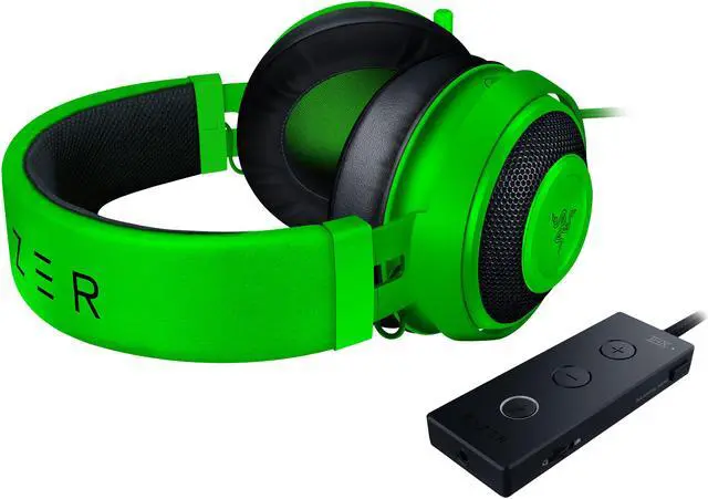 Alt view image 4 of 9 - RAZER Kraken Tournament Edition: THX Spatial Audio - Customize Audio and Mic Controls - Cooling Gel-Infused Ear Cusions - Gaming Headset Works with PC, PS4, Xbox One, Switch, Mobile Devices - Green