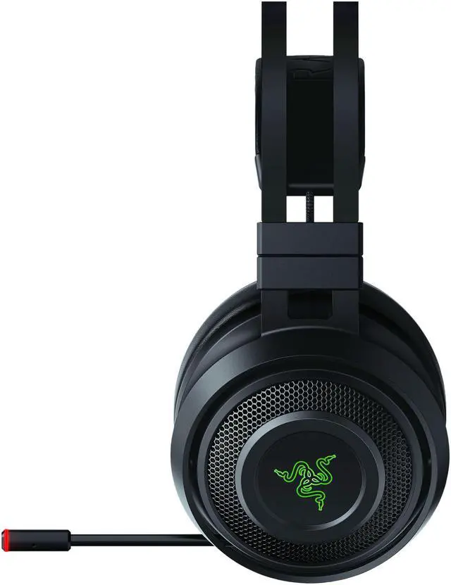 Alt view image 4 of 8 - Razer Nari Ultimate Wireless 7.1 Surround Sound Gaming Headset: THX Audio & Haptic Feedback - Auto-Adjust Headband - Chroma RGB - Retractable Mic - For PC, PS4, PS5 - Black