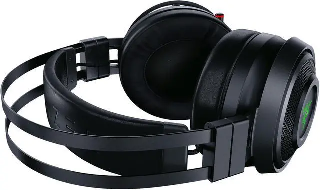 Alt view image 7 of 8 - Razer Nari Ultimate Wireless 7.1 Surround Sound Gaming Headset: THX Audio & Haptic Feedback - Auto-Adjust Headband - Chroma RGB - Retractable Mic - For PC, PS4, PS5 - Black