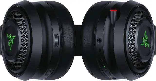 Alt view image 8 of 8 - Razer Nari Ultimate Wireless 7.1 Surround Sound Gaming Headset: THX Audio & Haptic Feedback - Auto-Adjust Headband - Chroma RGB - Retractable Mic - For PC, PS4, PS5 - Black