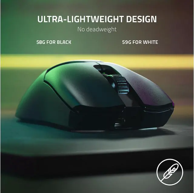 Alt view image 9 of 13 - Razer Viper V2 Pro Hyperspeed Wireless Gaming Mouse: 58g Ultra-Lightweight - Optical Switches Gen-3 - 30K Optical Sensor - On-Mouse DPI Controls - 80hr Battery - USB Type C Cable Included - Black