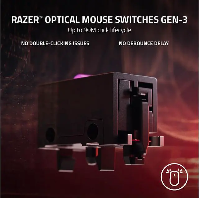 Alt view image 11 of 13 - Razer Viper V2 Pro Hyperspeed Wireless Gaming Mouse: 58g Ultra-Lightweight - Optical Switches Gen-3 - 30K Optical Sensor - On-Mouse DPI Controls - 80hr Battery - USB Type C Cable Included - Black