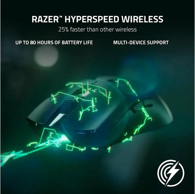 Alt view image 12 of 13 - Razer Viper V2 Pro Hyperspeed Wireless Gaming Mouse: 58g Ultra-Lightweight - Optical Switches Gen-3 - 30K Optical Sensor - On-Mouse DPI Controls - 80hr Battery - USB Type C Cable Included - Black