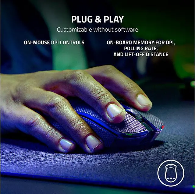 Alt view image 13 of 13 - Razer Viper V2 Pro Hyperspeed Wireless Gaming Mouse: 58g Ultra-Lightweight - Optical Switches Gen-3 - 30K Optical Sensor - On-Mouse DPI Controls - 80hr Battery - USB Type C Cable Included - Black