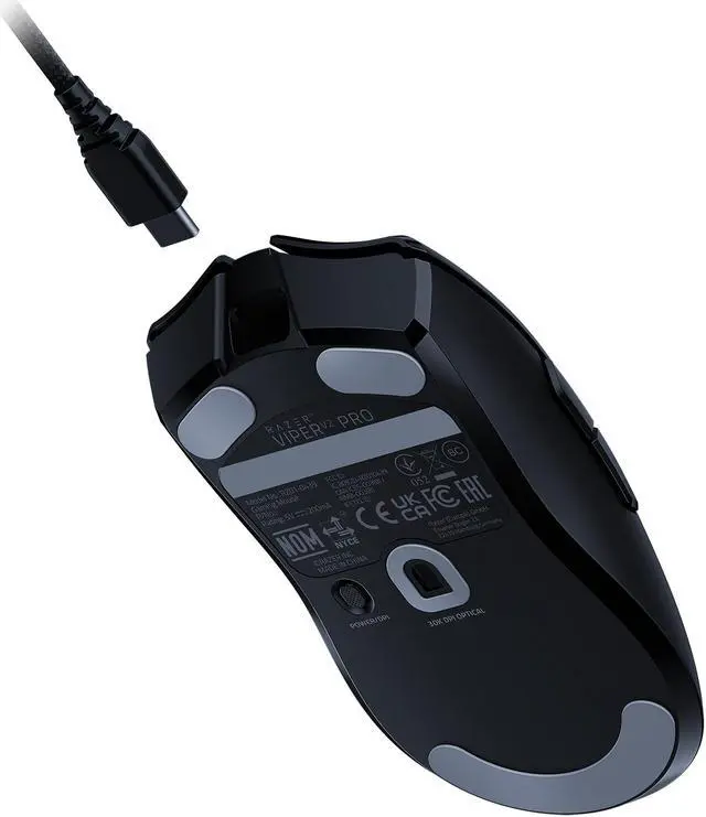 Alt view image 7 of 13 - Razer Viper V2 Pro Hyperspeed Wireless Gaming Mouse: 58g Ultra-Lightweight - Optical Switches Gen-3 - 30K Optical Sensor - On-Mouse DPI Controls - 80hr Battery - USB Type C Cable Included - Black