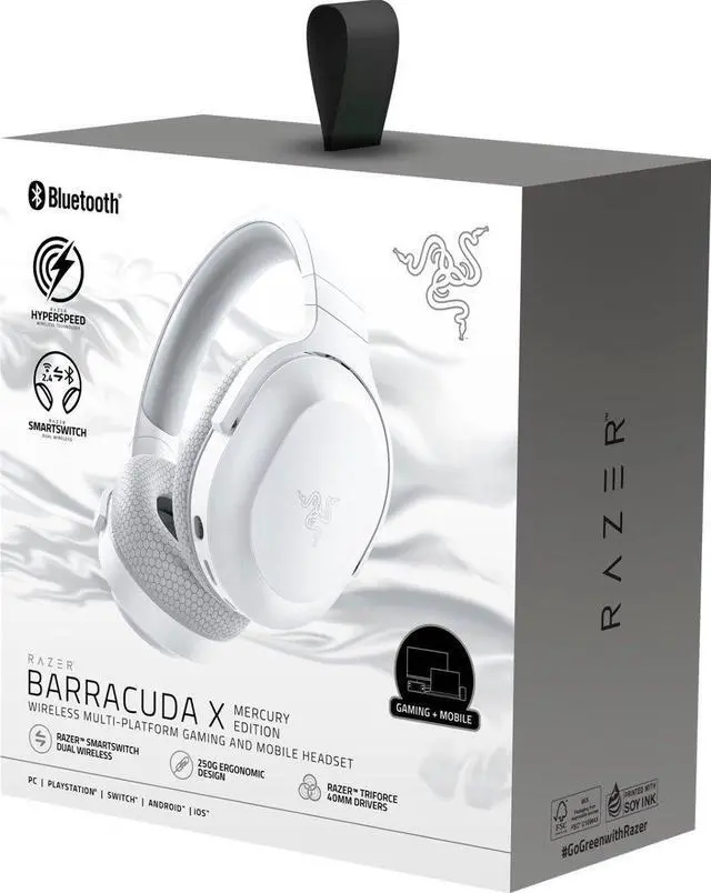 Alt view image 5 of 6 - Razer Barracuda X 2022 Edition Barracuda X 2022 Edition Wireless Stereo Gaming Headset - Mercury RZ04-04430200-R3U1