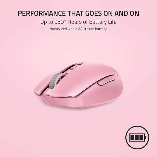Alt view image 4 of 6 - Razer Orochi V2 - Wireless Gaming Mouse - Ultra Lightweight - 2 Wireless Modes - Up to 950 Hours of Battery Life - Mechanical Mouse Switches - 5G Advanced 18K DPI Optical Sensor – Quartz Pink