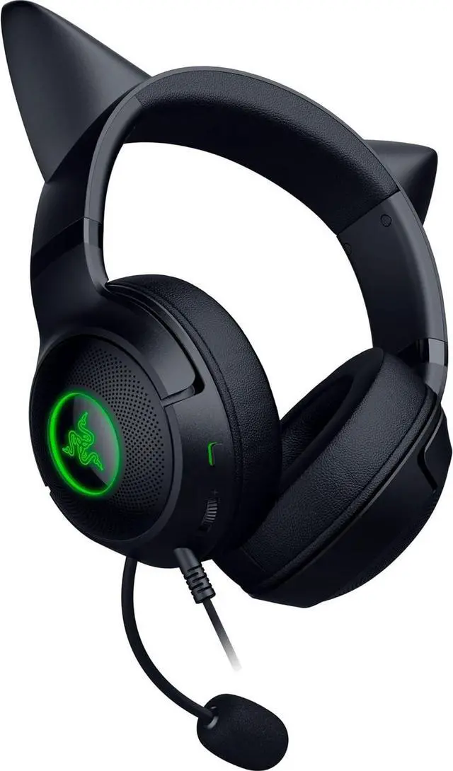 Alt view image 3 of 10 - Razer Kraken Kitty V2 - USB Headset with RGB Kitty Ears - Black