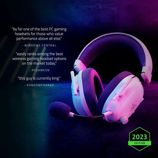 Alt view image 7 of 7 - Razer BlackShark V2 Pro Wireless Gaming Headset: Detachable Mic - Pro-Tuned FPS Profiles - 50mm Drivers - Noise-Isolating Earcups w/Ultra-Soft Memory Foam - 70 Hr Battery Life - White
