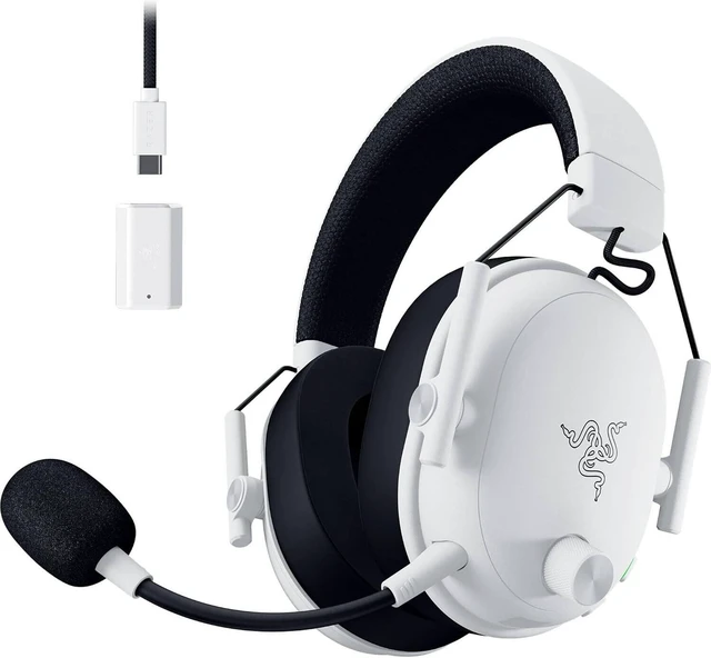 Alt view image 2 of 2 - Razer BlackShark V3 Wireless Esports Headset - Bluetooth, Wired - Over-Ear - 12 - 28000 - Hybrid Fabric and Leatherette Memory Foam Cushions - RZ04-05410400-R3U1