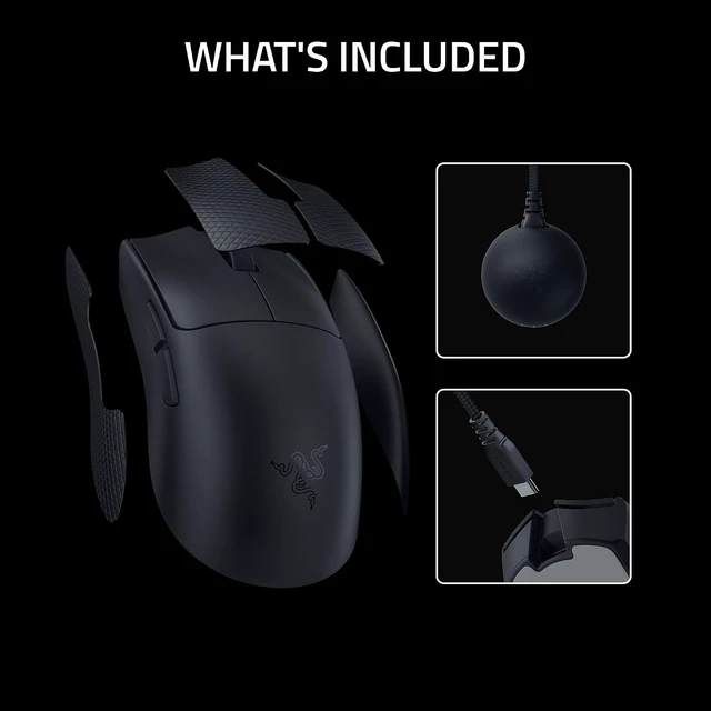 Alt view image 10 of 11 - Razer Viper V4 Pro Wireless Esports Gaming Mouse, 49g,180Hr Battery, Ultra Lightweight, 50K DPI Optical Sensor, 8K Polling, Gen-4 Optical Switches, Scroll Wheel, USB-C Charging, for PC & Mac, Black