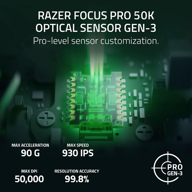Alt view image 5 of 11 - Razer Viper V4 Pro Wireless Esports Gaming Mouse, 49g,180Hr Battery, Ultra Lightweight, 50K DPI Optical Sensor, 8K Polling, Gen-4 Optical Switches, Scroll Wheel, USB-C Charging, for PC & Mac, Black