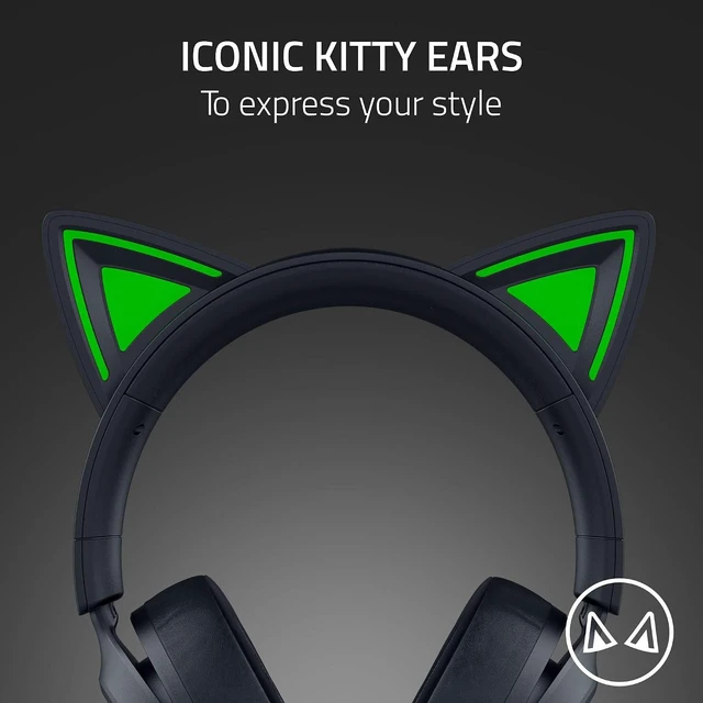 Alt view image 2 of 11 - Razer Kraken Kitty V3 X Wired Gaming Headset, Kitty Ears, Black