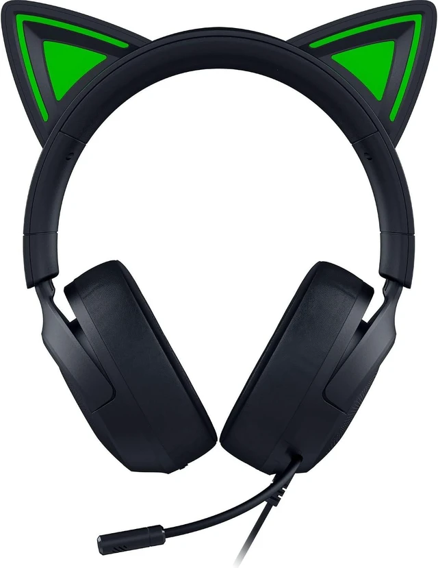 Alt view image 9 of 11 - Razer Kraken Kitty V3 X Wired Gaming Headset, Kitty Ears, Black