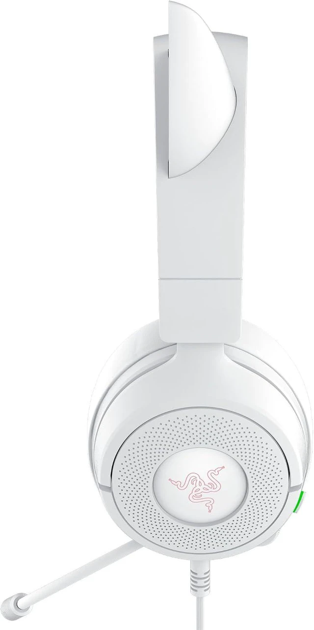 Alt view image 10 of 11 - Razer Kraken Kitty V3 X Wired Gaming Headset, Kitty Ears, White