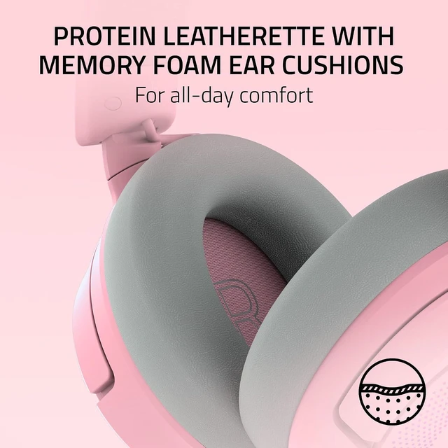 Alt view image 7 of 11 - Razer Kraken Kitty V3 Pro Wireless RGB Gaming Headset, Chroma RGB Kitty Ears, 2.4 GHz, Bluetooth 5.3, USB A, Super Wideband Mic, 40mm Drivers, THX Spatial Audio, 70 Hr Battery, Pink