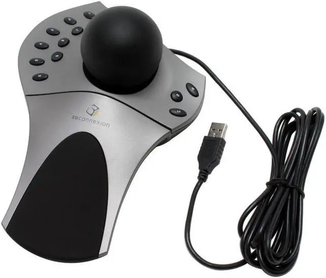 Alt view image 2 of 4 - 3Dconnexion 215231001 2-Tone 12 Buttons USB Trackball TrackBall Spaceball 5000 Premium Motion USB Controller Mouse - OEM