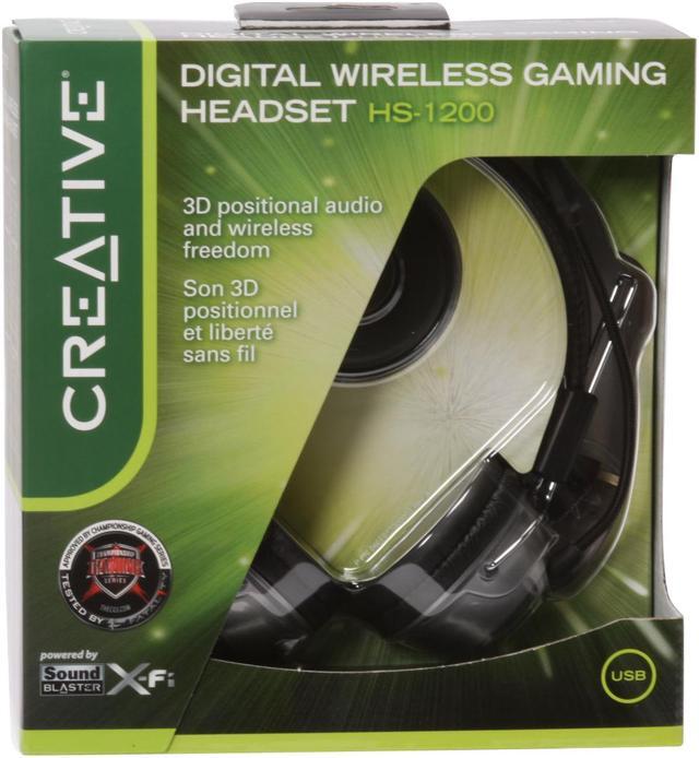 Alt view image 9 of 9 - Creative HS-1200 USB Connector Circumaural Digital Wireless Gaming Headset