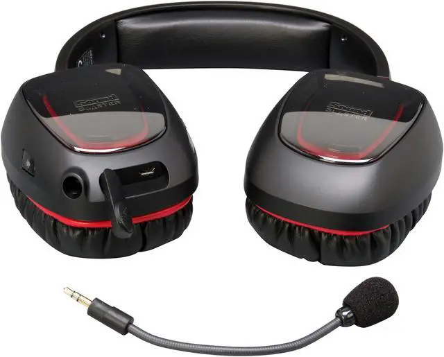 Alt view image 5 of 6 - Creative Sound Blaster Tactic3D Wrath Wireless USB Connector Circumaural Gaming Headset
