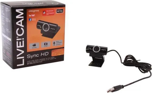 Alt view image 5 of 5 - Creative 73VF077000000 USB 2.0 Creative Live! Cam Sync HD Webcam