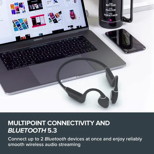 Alt view image 4 of 8 - Creative Outlier Free Wireless Bone Conduction Headphones with Bluetooth 5.3, IPX5 Sweat and Water Splash Resistance, Multipoint Connectivity, Up to 10 Hours of Battery Life, Built-in Mic