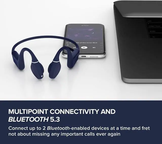 Alt view image 5 of 7 - Creative Outlier Free Pro Wireless Bone Conduction Headphones with Bluetooth 5.3 and IPX8 Waterproof, Built-in 8GB Memory, Multipoint connectivity, Up to 10 Hours of Battery Life, Built-in Mic