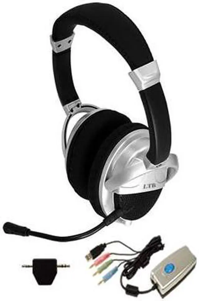Main image of LTB LTB-AC97-M 3 Stereo Plugs & USB Connector Circumaural True 5.1 surround sound headphones with Mic