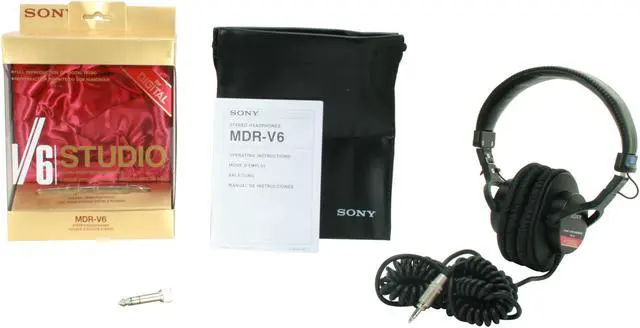 Alt view image 8 of 8 - SONY MDR-V6 3.5mm/ 6.3mm Connector Circumaural Studio Monitor Series Headphone