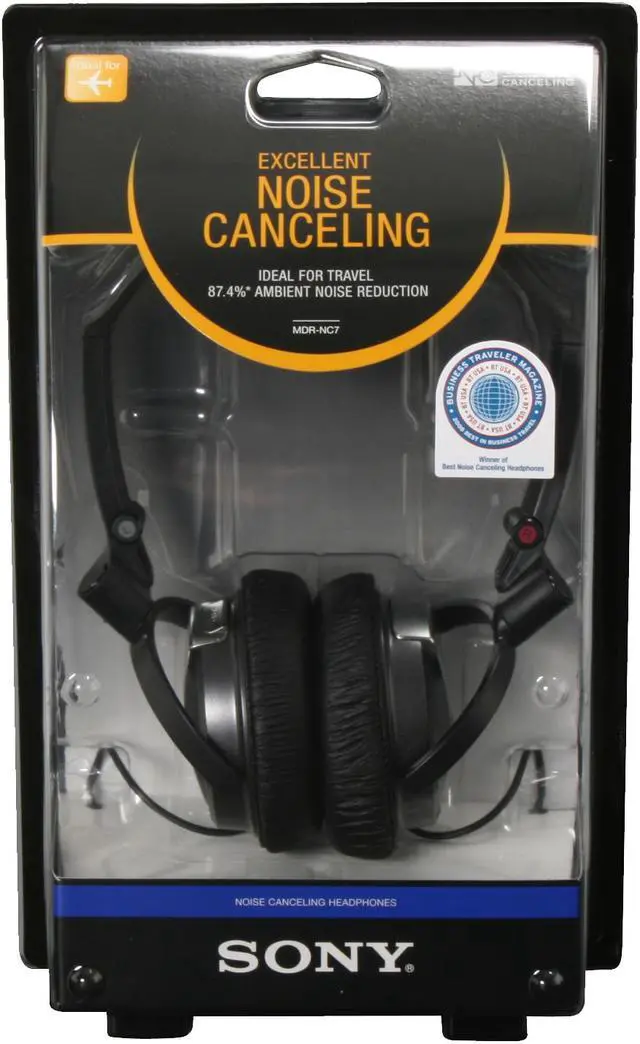 Alt view image 5 of 5 - SONY - Noise Canceling Headphones (MDR-NC7/BLK)