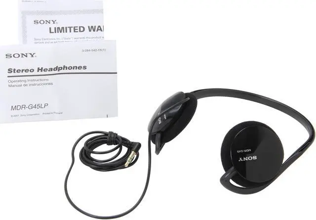 Alt view image 5 of 6 - SONY MDR-G45LP 3.5mm Connector Supra-aural Behind the Neck Headphone